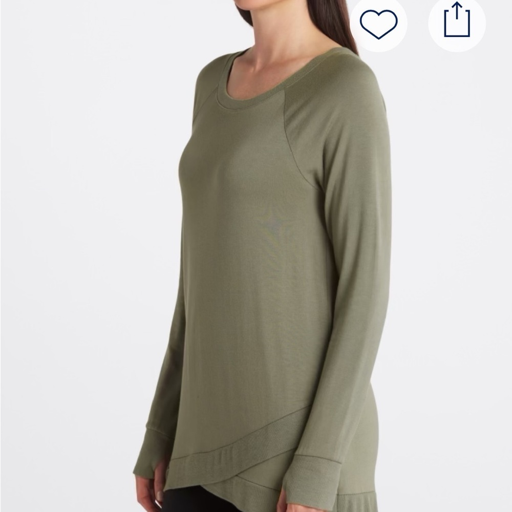 Threads 4 Thought - Parscarelli Feather Fleece Sweatshirt Size XXL. Olive Gree - Picture 3 of 15